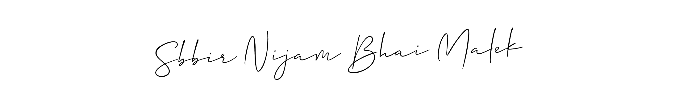Design your own signature with our free online signature maker. With this signature software, you can create a handwritten (Allison_Script) signature for name Sbbir Nijam Bhai Malek. Sbbir Nijam Bhai Malek signature style 2 images and pictures png