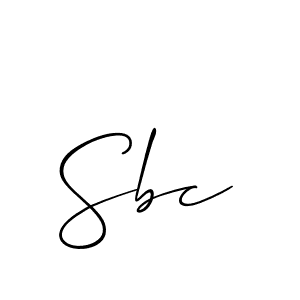 Also we have Sbc name is the best signature style. Create professional handwritten signature collection using Allison_Script autograph style. Sbc signature style 2 images and pictures png