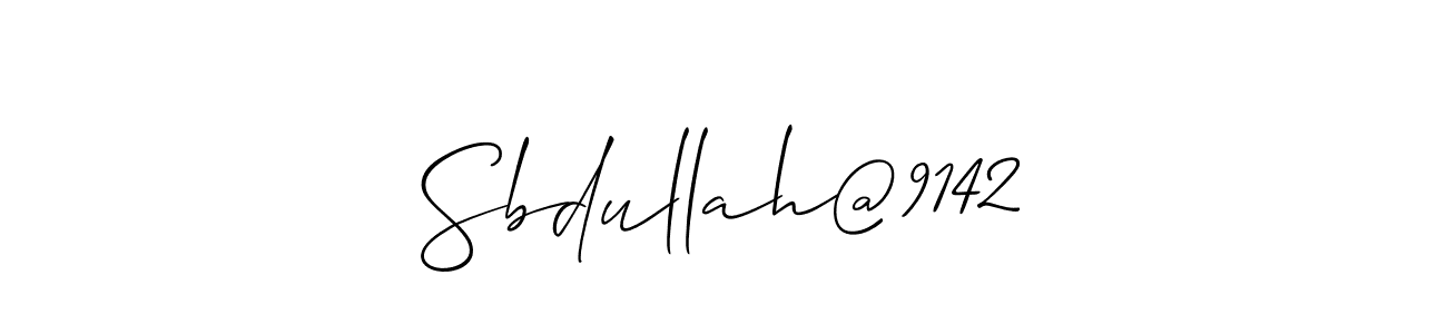 Use a signature maker to create a handwritten signature online. With this signature software, you can design (Allison_Script) your own signature for name Sbdullah@9142. Sbdullah@9142 signature style 2 images and pictures png