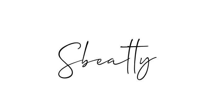 How to Draw Sbeatty signature style? Allison_Script is a latest design signature styles for name Sbeatty. Sbeatty signature style 2 images and pictures png