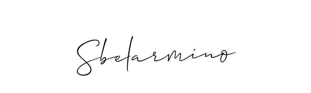 How to Draw Sbelarmino signature style? Allison_Script is a latest design signature styles for name Sbelarmino. Sbelarmino signature style 2 images and pictures png