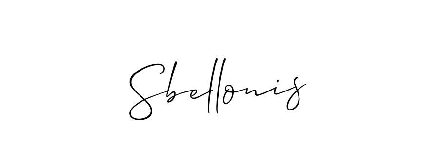 You should practise on your own different ways (Allison_Script) to write your name (Sbellonis) in signature. don't let someone else do it for you. Sbellonis signature style 2 images and pictures png