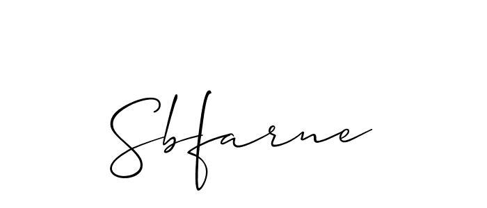 The best way (Allison_Script) to make a short signature is to pick only two or three words in your name. The name Sbfarne include a total of six letters. For converting this name. Sbfarne signature style 2 images and pictures png