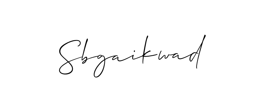 Design your own signature with our free online signature maker. With this signature software, you can create a handwritten (Allison_Script) signature for name Sbgaikwad. Sbgaikwad signature style 2 images and pictures png