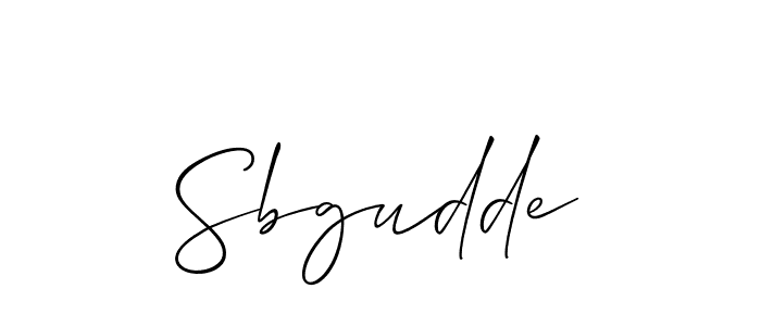 It looks lik you need a new signature style for name Sbgudde. Design unique handwritten (Allison_Script) signature with our free signature maker in just a few clicks. Sbgudde signature style 2 images and pictures png