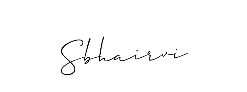 It looks lik you need a new signature style for name Sbhairvi. Design unique handwritten (Allison_Script) signature with our free signature maker in just a few clicks. Sbhairvi signature style 2 images and pictures png