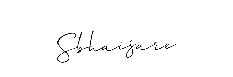 It looks lik you need a new signature style for name Sbhaisare. Design unique handwritten (Allison_Script) signature with our free signature maker in just a few clicks. Sbhaisare signature style 2 images and pictures png