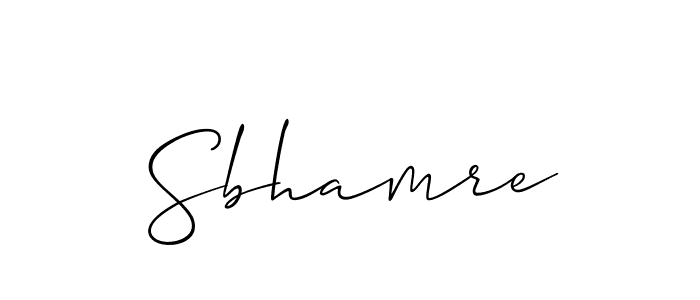 Design your own signature with our free online signature maker. With this signature software, you can create a handwritten (Allison_Script) signature for name Sbhamre. Sbhamre signature style 2 images and pictures png