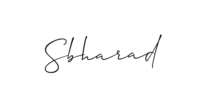 It looks lik you need a new signature style for name Sbharad. Design unique handwritten (Allison_Script) signature with our free signature maker in just a few clicks. Sbharad signature style 2 images and pictures png