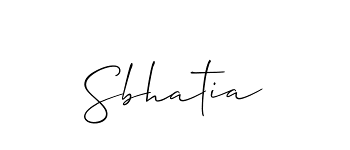 Sbhatia stylish signature style. Best Handwritten Sign (Allison_Script) for my name. Handwritten Signature Collection Ideas for my name Sbhatia. Sbhatia signature style 2 images and pictures png