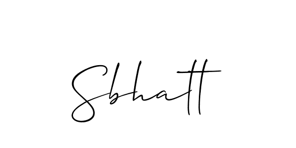 The best way (Allison_Script) to make a short signature is to pick only two or three words in your name. The name Sbhatt include a total of six letters. For converting this name. Sbhatt signature style 2 images and pictures png