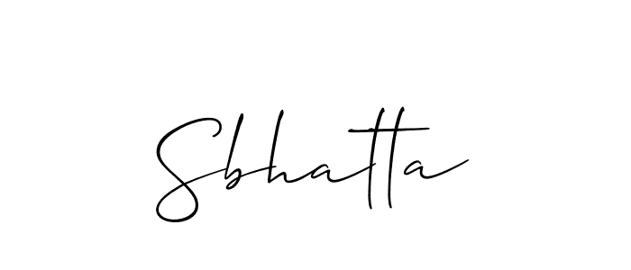 Allison_Script is a professional signature style that is perfect for those who want to add a touch of class to their signature. It is also a great choice for those who want to make their signature more unique. Get Sbhatta name to fancy signature for free. Sbhatta signature style 2 images and pictures png