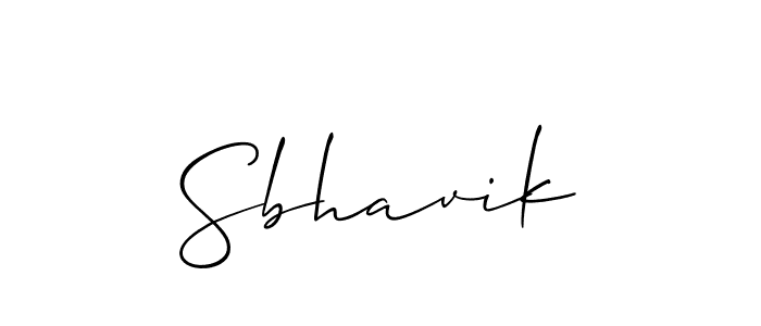 Use a signature maker to create a handwritten signature online. With this signature software, you can design (Allison_Script) your own signature for name Sbhavik. Sbhavik signature style 2 images and pictures png