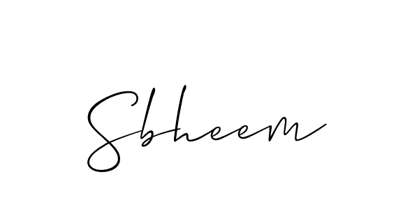 Also we have Sbheem name is the best signature style. Create professional handwritten signature collection using Allison_Script autograph style. Sbheem signature style 2 images and pictures png