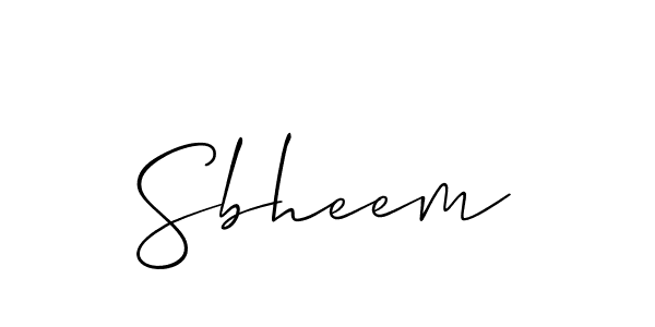 How to make Sbheem signature? Allison_Script is a professional autograph style. Create handwritten signature for Sbheem name. Sbheem signature style 2 images and pictures png