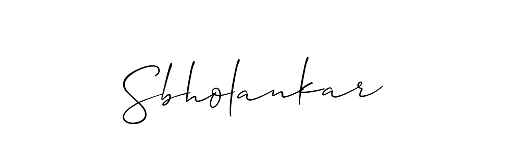 Design your own signature with our free online signature maker. With this signature software, you can create a handwritten (Allison_Script) signature for name Sbholankar. Sbholankar signature style 2 images and pictures png