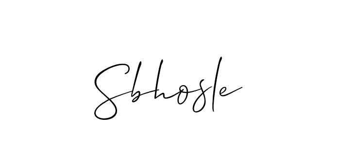 Allison_Script is a professional signature style that is perfect for those who want to add a touch of class to their signature. It is also a great choice for those who want to make their signature more unique. Get Sbhosle name to fancy signature for free. Sbhosle signature style 2 images and pictures png