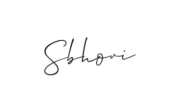 Use a signature maker to create a handwritten signature online. With this signature software, you can design (Allison_Script) your own signature for name Sbhovi. Sbhovi signature style 2 images and pictures png