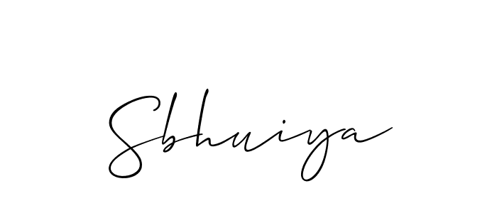 Use a signature maker to create a handwritten signature online. With this signature software, you can design (Allison_Script) your own signature for name Sbhuiya. Sbhuiya signature style 2 images and pictures png