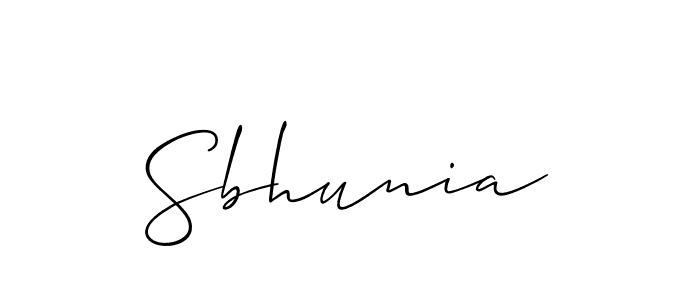 The best way (Allison_Script) to make a short signature is to pick only two or three words in your name. The name Sbhunia include a total of six letters. For converting this name. Sbhunia signature style 2 images and pictures png
