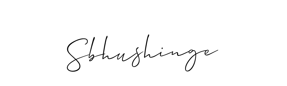 Create a beautiful signature design for name Sbhushinge. With this signature (Allison_Script) fonts, you can make a handwritten signature for free. Sbhushinge signature style 2 images and pictures png