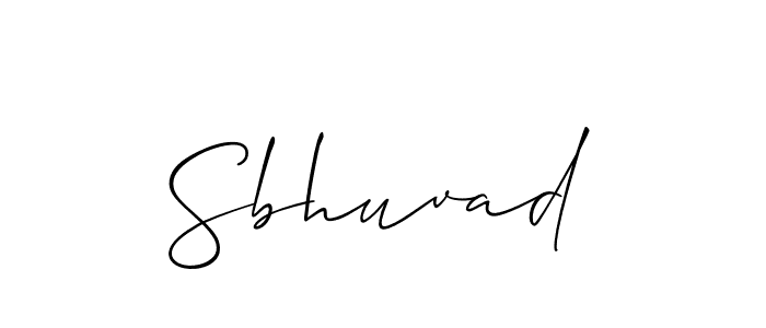 How to Draw Sbhuvad signature style? Allison_Script is a latest design signature styles for name Sbhuvad. Sbhuvad signature style 2 images and pictures png