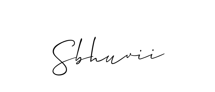 The best way (Allison_Script) to make a short signature is to pick only two or three words in your name. The name Sbhuvii include a total of six letters. For converting this name. Sbhuvii signature style 2 images and pictures png