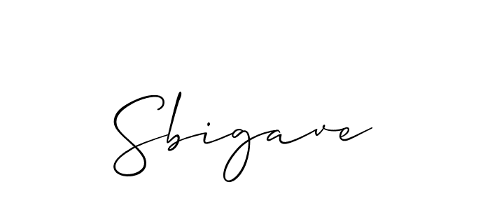 Create a beautiful signature design for name Sbigave. With this signature (Allison_Script) fonts, you can make a handwritten signature for free. Sbigave signature style 2 images and pictures png