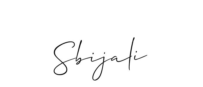 Design your own signature with our free online signature maker. With this signature software, you can create a handwritten (Allison_Script) signature for name Sbijali. Sbijali signature style 2 images and pictures png