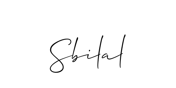 Make a beautiful signature design for name Sbilal. With this signature (Allison_Script) style, you can create a handwritten signature for free. Sbilal signature style 2 images and pictures png