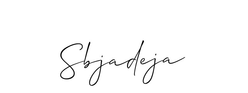 Also You can easily find your signature by using the search form. We will create Sbjadeja name handwritten signature images for you free of cost using Allison_Script sign style. Sbjadeja signature style 2 images and pictures png