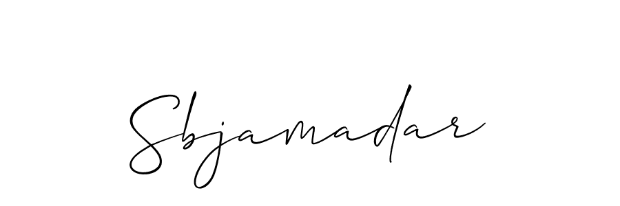 Sbjamadar stylish signature style. Best Handwritten Sign (Allison_Script) for my name. Handwritten Signature Collection Ideas for my name Sbjamadar. Sbjamadar signature style 2 images and pictures png