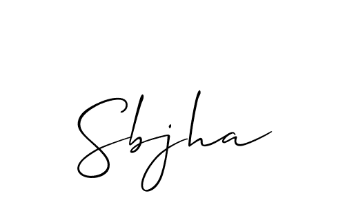 Design your own signature with our free online signature maker. With this signature software, you can create a handwritten (Allison_Script) signature for name Sbjha. Sbjha signature style 2 images and pictures png