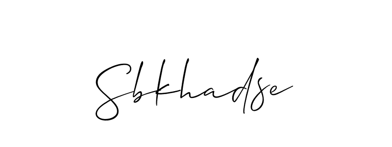 Create a beautiful signature design for name Sbkhadse. With this signature (Allison_Script) fonts, you can make a handwritten signature for free. Sbkhadse signature style 2 images and pictures png