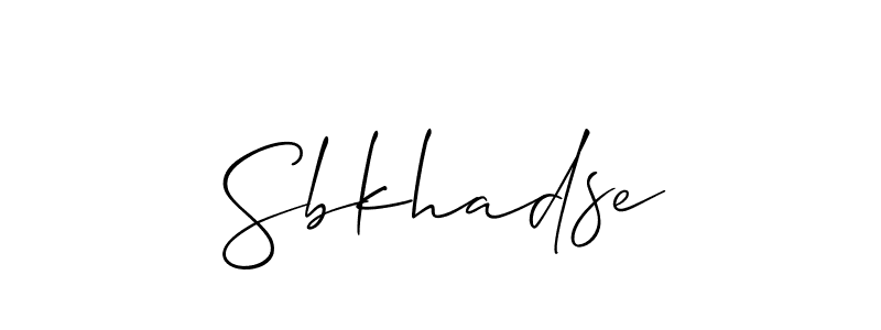 Create a beautiful signature design for name Sbkhadse. With this signature (Allison_Script) fonts, you can make a handwritten signature for free. Sbkhadse signature style 2 images and pictures png