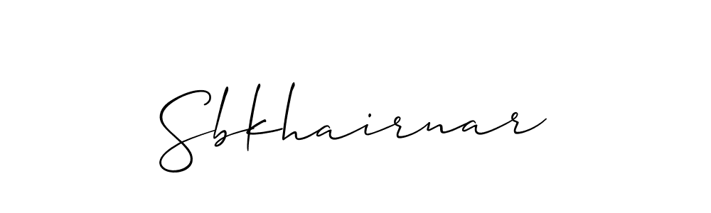 How to make Sbkhairnar signature? Allison_Script is a professional autograph style. Create handwritten signature for Sbkhairnar name. Sbkhairnar signature style 2 images and pictures png