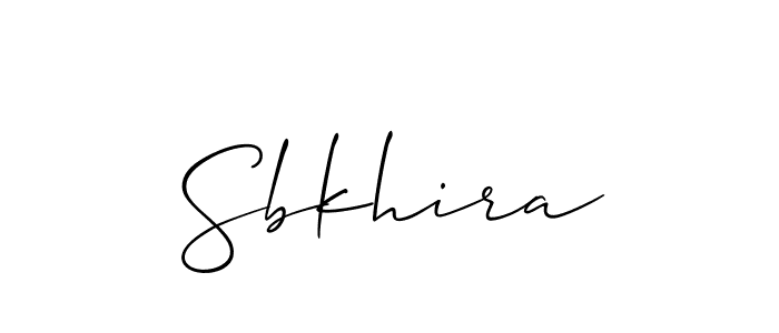 Also we have Sbkhira name is the best signature style. Create professional handwritten signature collection using Allison_Script autograph style. Sbkhira signature style 2 images and pictures png