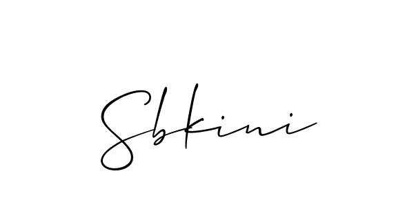 Design your own signature with our free online signature maker. With this signature software, you can create a handwritten (Allison_Script) signature for name Sbkini. Sbkini signature style 2 images and pictures png