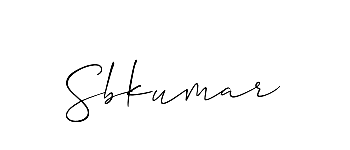 How to make Sbkumar name signature. Use Allison_Script style for creating short signs online. This is the latest handwritten sign. Sbkumar signature style 2 images and pictures png