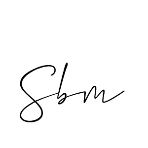 Use a signature maker to create a handwritten signature online. With this signature software, you can design (Allison_Script) your own signature for name Sbm. Sbm signature style 2 images and pictures png