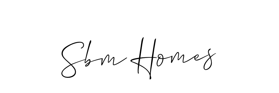 How to make Sbm Homes name signature. Use Allison_Script style for creating short signs online. This is the latest handwritten sign. Sbm Homes signature style 2 images and pictures png