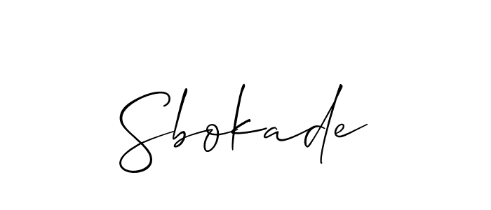 Make a short Sbokade signature style. Manage your documents anywhere anytime using Allison_Script. Create and add eSignatures, submit forms, share and send files easily. Sbokade signature style 2 images and pictures png