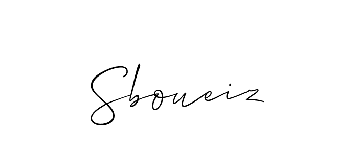 Allison_Script is a professional signature style that is perfect for those who want to add a touch of class to their signature. It is also a great choice for those who want to make their signature more unique. Get Sboueiz name to fancy signature for free. Sboueiz signature style 2 images and pictures png