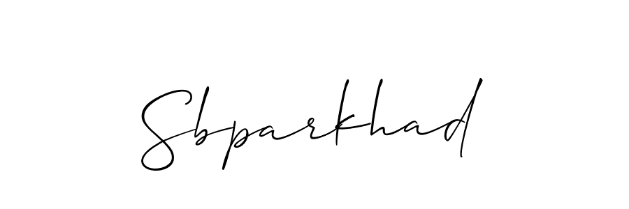 How to make Sbparkhad name signature. Use Allison_Script style for creating short signs online. This is the latest handwritten sign. Sbparkhad signature style 2 images and pictures png