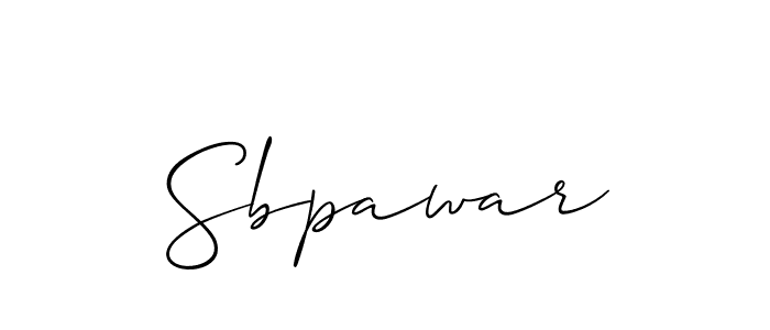 Design your own signature with our free online signature maker. With this signature software, you can create a handwritten (Allison_Script) signature for name Sbpawar. Sbpawar signature style 2 images and pictures png