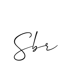 How to make Sbr signature? Allison_Script is a professional autograph style. Create handwritten signature for Sbr name. Sbr signature style 2 images and pictures png