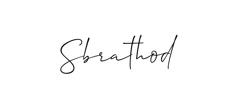 How to make Sbrathod signature? Allison_Script is a professional autograph style. Create handwritten signature for Sbrathod name. Sbrathod signature style 2 images and pictures png