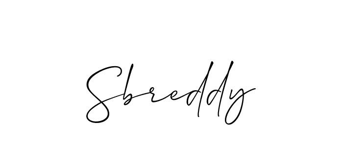 How to make Sbreddy name signature. Use Allison_Script style for creating short signs online. This is the latest handwritten sign. Sbreddy signature style 2 images and pictures png