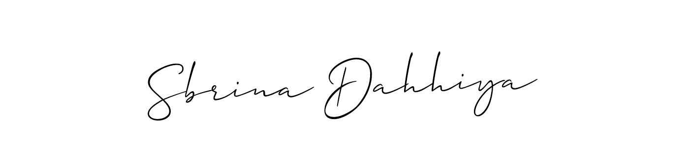 Also we have Sbrina Dahhiya name is the best signature style. Create professional handwritten signature collection using Allison_Script autograph style. Sbrina Dahhiya signature style 2 images and pictures png