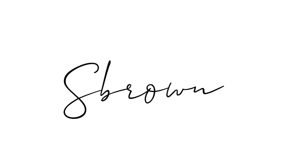 How to make Sbrown name signature. Use Allison_Script style for creating short signs online. This is the latest handwritten sign. Sbrown signature style 2 images and pictures png
